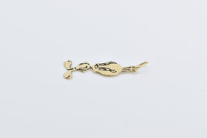 14K Black Enamel Tweety Bird Warner Bros Cartoon Charm/Pendant Yellow Gold