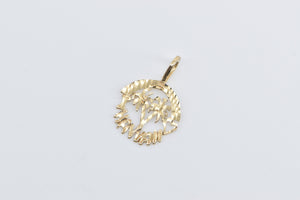 14K Hawaii Palm Tree Tropical Travel Charm/Pendant Yellow Gold