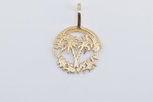 Load image into Gallery viewer, 14K Hawaii Palm Tree Tropical Travel Charm/Pendant Yellow Gold