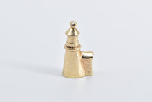 Load image into Gallery viewer, 14K 3D Lighthouse Beach Coastal Beach Charm/Pendant Yellow Gold