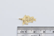 Load image into Gallery viewer, 14K Owl Graduation Cap Scholar Graduate Wisdom Charm/Pendant Yellow Gold