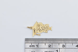 14K Owl Graduation Cap Scholar Graduate Wisdom Charm/Pendant Yellow Gold