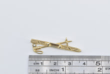 Load image into Gallery viewer, 14K 3D Ski Winter Sport Motif Skier Charm/Pendant Yellow Gold