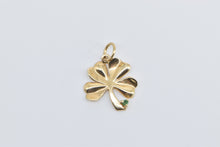 Load image into Gallery viewer, 14K Emerald Shamrock Four Leaf Clover Charm/Pendant Yellow Gold