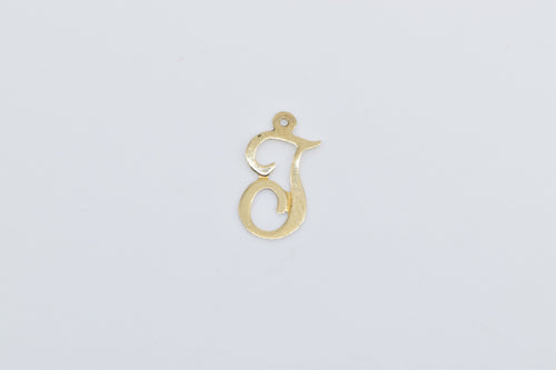 14K T Letter Initial Monogram Vintage Charm/Pendant Yellow Gold