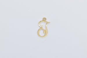 14K T Letter Initial Monogram Vintage Charm/Pendant Yellow Gold