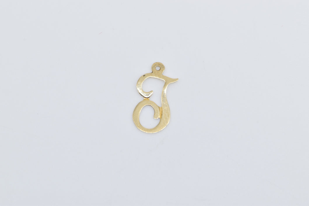 14K T Letter Initial Monogram Vintage Charm/Pendant Yellow Gold