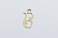 Load image into Gallery viewer, 14K T Letter Initial Monogram Vintage Charm/Pendant Yellow Gold