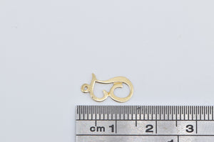 14K T Letter Initial Monogram Vintage Charm/Pendant Yellow Gold