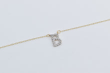 Load image into Gallery viewer, 10K Vintage Diamond B Letter Initial Monogram Necklace 18&quot; Yellow Gold