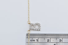 Load image into Gallery viewer, 10K Vintage Diamond B Letter Initial Monogram Necklace 18&quot; Yellow Gold