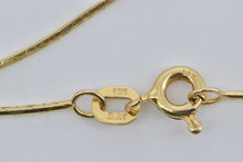 Load image into Gallery viewer, 14K 0.8mm Squared Vintage Box Style Chain Necklace 15.75&quot; Yellow Gold