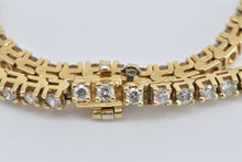 Load image into Gallery viewer, 14K 2.25 Ctw Diamond Classic Vintage Tennis Bracelet 7.25&quot; Yellow Gold