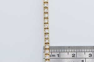 14K 2.25 Ctw Diamond Classic Vintage Tennis Bracelet 7.25" Yellow Gold