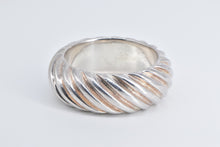 Load image into Gallery viewer, Sterling Silver Vintage Puffy Twist 1&quot; Thick Wide Bangle Bracelet 7.75&quot;