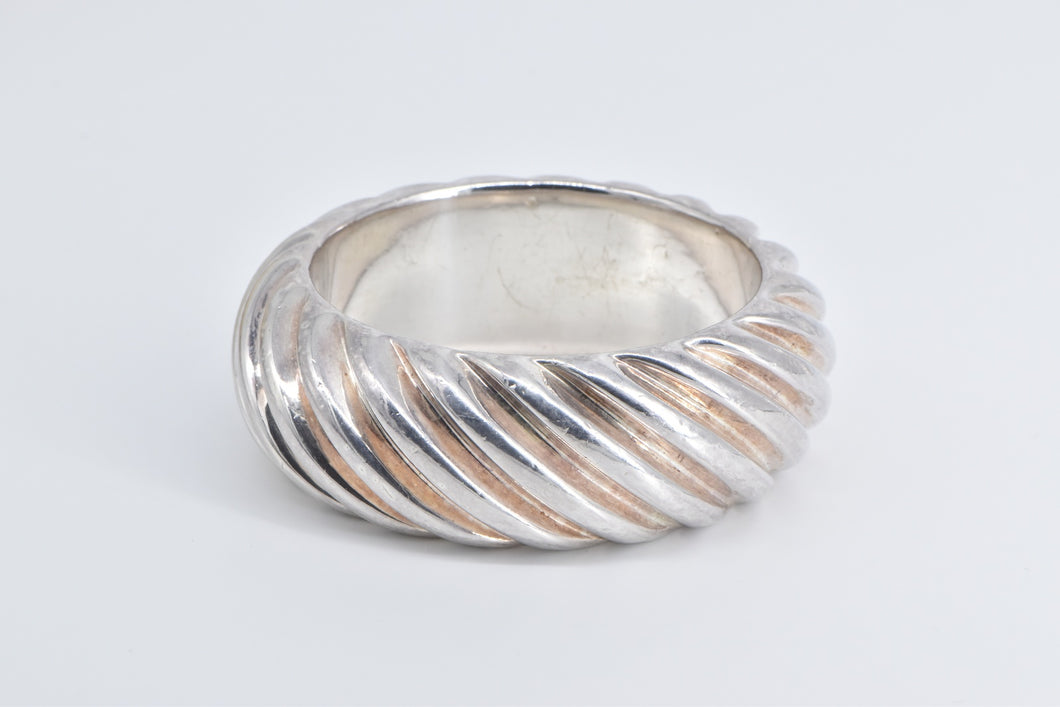 Sterling Silver Vintage Puffy Twist 1