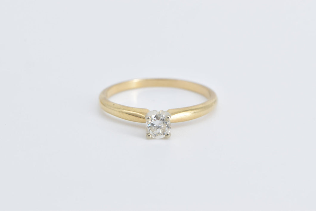 14K 0.24 Ct Diamond Solitaire Classic Engagement Ring Yellow Gold