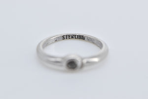 Sterling Silver Tiny Vintage Baby Childs CZ Ring