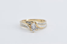 Load image into Gallery viewer, 10K Vintage Diamond Classic Bypass Promise Ring Yellow Gold