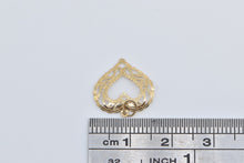 Load image into Gallery viewer, 14K Filigree Heart Love Symbol Romantic Charm/Pendant Yellow Gold