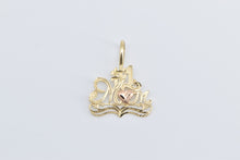 Load image into Gallery viewer, 14K #1 Number One Mom Mothers Day Heart Pendant Yellow Gold