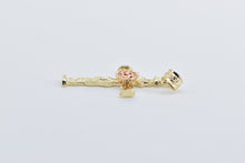 Load image into Gallery viewer, 14K Black Hills Rose Two Tone Flower Cross Charm/Pendant Yellow Gold