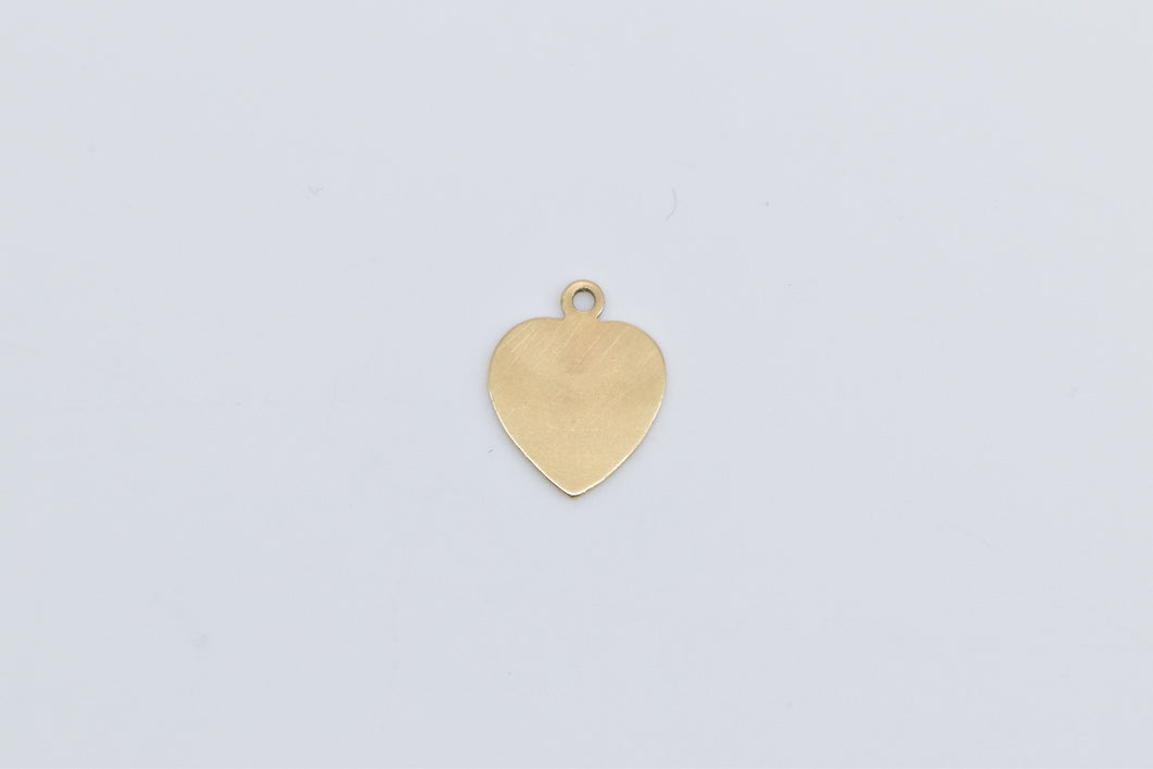 14K Heart Love Symbol Romantic Valentine Charm/Pendant Yellow Gold