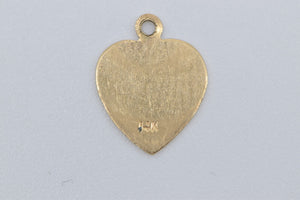 14K Heart Love Symbol Romantic Valentine Charm/Pendant Yellow Gold