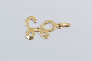 14K L Cursive Letter Monogram Initial Name Charm/Pendant Yellow Gold