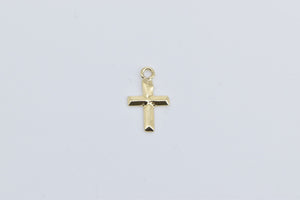 14K High Relief Christian Faith Religious Symbol Charm/Pendant Yellow Gold