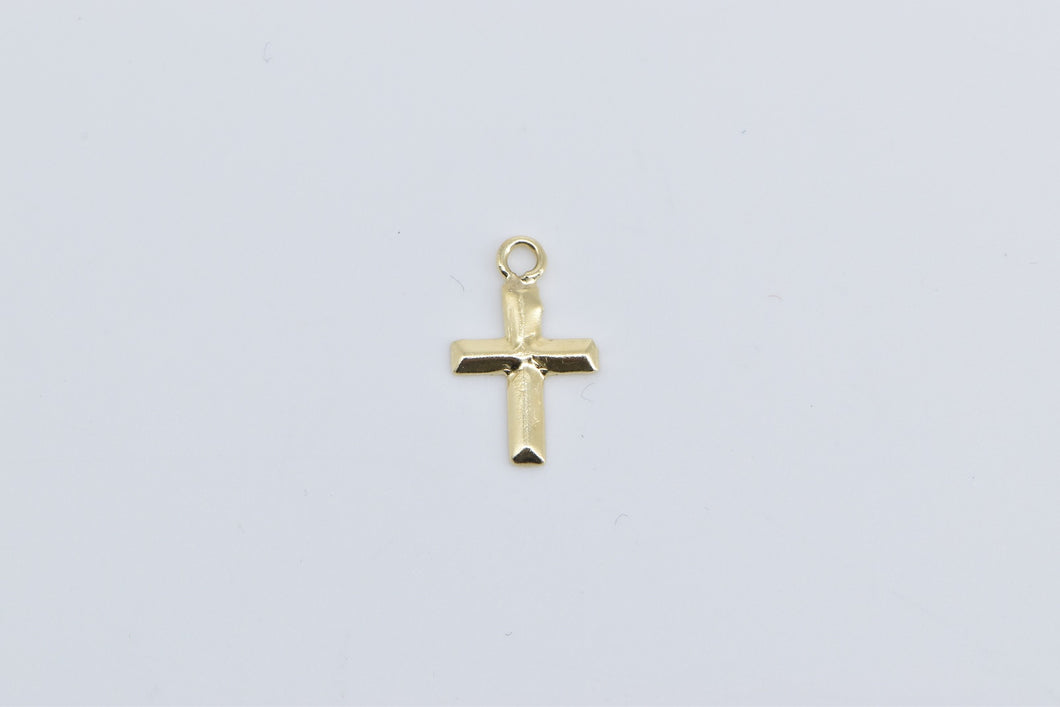 14K High Relief Christian Faith Religious Symbol Charm/Pendant Yellow Gold