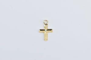 14K High Relief Christian Faith Religious Symbol Charm/Pendant Yellow Gold