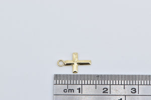 14K High Relief Christian Faith Religious Symbol Charm/Pendant Yellow Gold