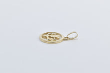 Load image into Gallery viewer, 9K Thistle Endurance Strength Symbol Round Charm/Pendant Yellow Gold