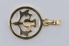 Load image into Gallery viewer, 9K Thistle Endurance Strength Symbol Round Charm/Pendant Yellow Gold