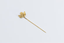 Load image into Gallery viewer, 20K Victorian Ornate 3D Filigree Bird Eagle Crow Stick Pin Yellow Gold