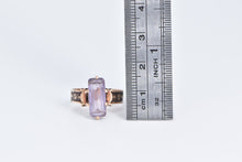 Load image into Gallery viewer, 14K Victorian Ornate Amethyst Floral Statement Ring Yellow Gold