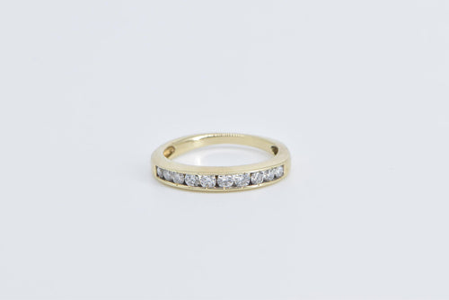 10K 0.30 Ctw Diamond Classic Vintage Wedding Band Ring Yellow Gold