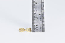 Load image into Gallery viewer, 10K Criss Cross X Twist Open Back Toe Ring Yellow Gold