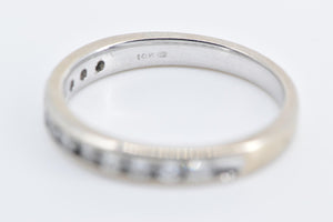 10K 0.48 Ctw Diamond Classic Wedding Band Ring White Gold