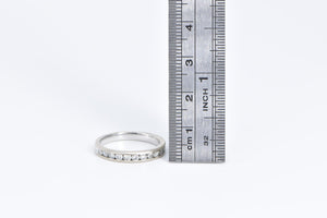 10K 0.48 Ctw Diamond Classic Wedding Band Ring White Gold