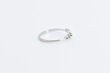 Load image into Gallery viewer, 10K Diamond Inset Scalloped Heart Love Symbol Ring White Gold