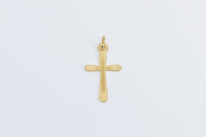 18K Cross Christian Faith Symbol Religious Charm/Pendant Yellow Gold