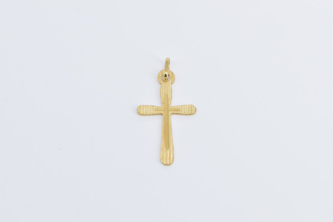 18K Cross Christian Faith Symbol Religious Charm/Pendant Yellow Gold