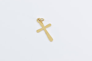 18K Cross Christian Faith Symbol Religious Charm/Pendant Yellow Gold