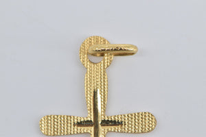 18K Cross Christian Faith Symbol Religious Charm/Pendant Yellow Gold