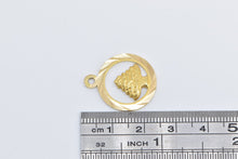 Load image into Gallery viewer, 18K Tree of Life Vintage Round Diamond Cut Charm/Pendant Yellow Gold