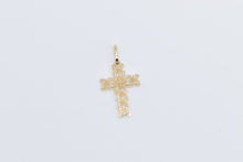 Load image into Gallery viewer, 14K Filigree Cross Christian Faith Symbol Charm/Pendant Yellow Gold