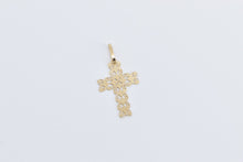 Load image into Gallery viewer, 14K Filigree Cross Christian Faith Symbol Charm/Pendant Yellow Gold