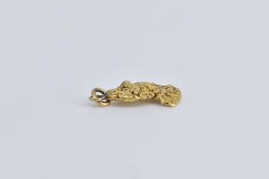 22K Raw Textured Nugget Pebble Vintage Charm/Pendant Yellow Gold